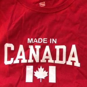 6 BRAND NEW Made in Canada T-shirts logo.